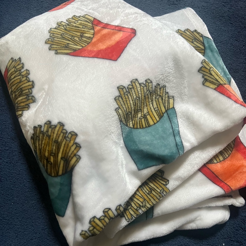 french fry throw blanket